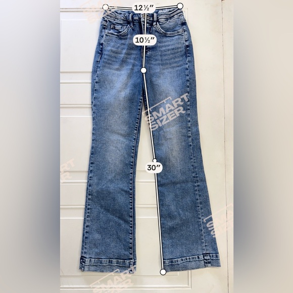 Lovervet by Vervet Women’s Sz 5/27 Bootcut Medium Wash Blue Denim Jeans Stretch - Picture 3 of 5